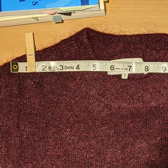 JUST FEMALE Chiba Lurex Knit Sweater in Burgundy - Picture 9 of 10